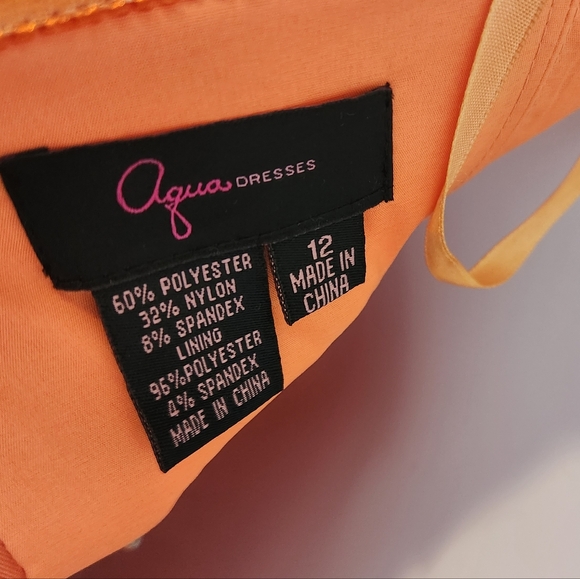 Aqua Brand Floral Strapless Dress Fit&Flare Size 12 Homecoming Summer Fall - Picture 11 of 12